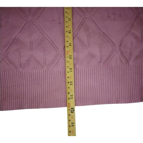Carolyn Taylor women's XL pink sweater with pearl embellishments, NWT. - Picture 9 of 10